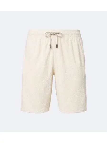 Pantaloni scurți Vilebrequin din jacard alb
