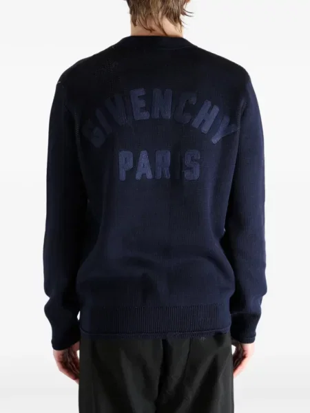 Cardigan Givenchy cu decolteu în V albastru