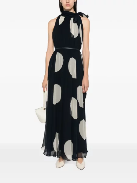 Rochie maxi Max Mara cu buline cu imagine negru