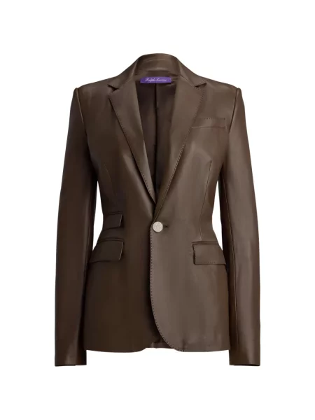 Geanta de piele Ralph Lauren Collection maro