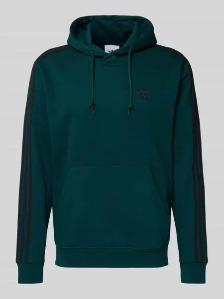 Adidas Originals bluza z kapturem z aplikacją zielona