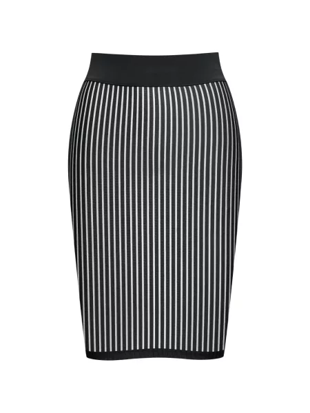 Fustă tip creion Maison Close cu dungi negru