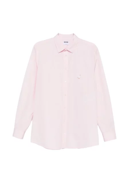 Cămașă Moschino cu broderie roz