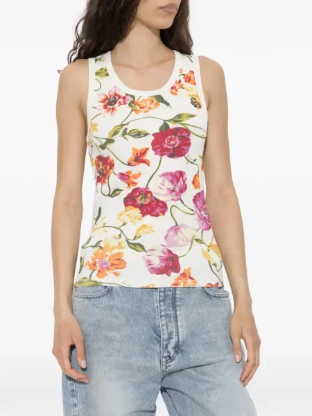Top Kenzo cu model floral alb