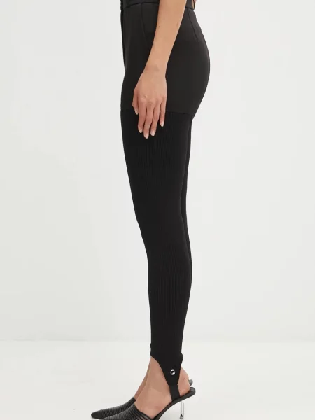 Coperni spodnie Hybrid Rib dopasowane high waist czarny