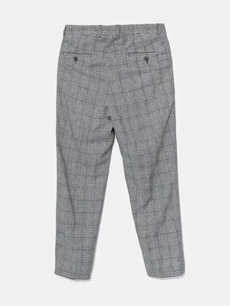 Michael Kors spodnie lniane niebieski w fasonie chinos szare