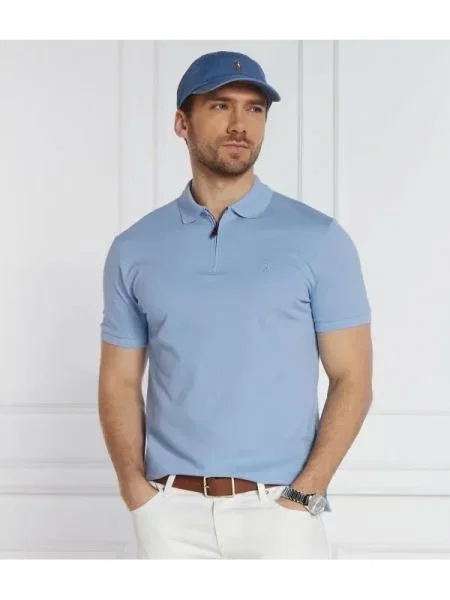 POLO RALPH LAUREN Polo | Custom slim fit plasă stretch albastru