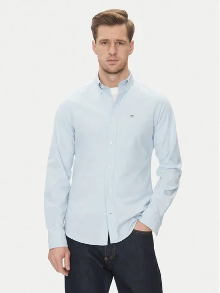 Gant Cămașă Oxford celest albastru