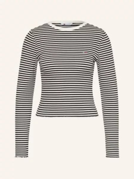 Dlouhé tričko s dlouhým rukávem Tommy Jeans bílé