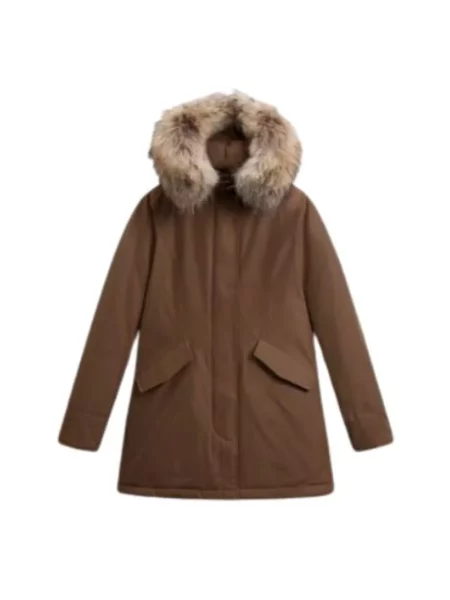 Parka Woolrich brązowa