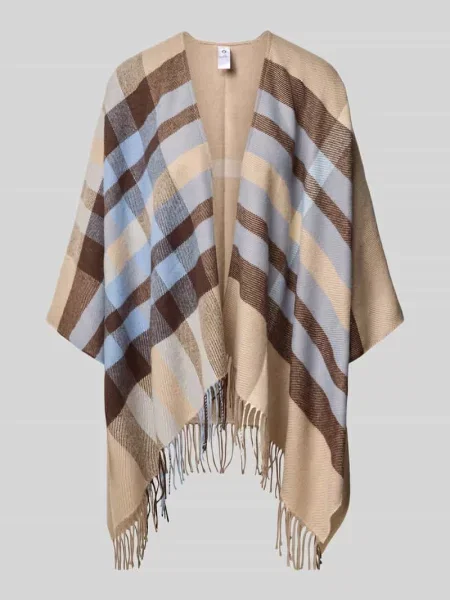 Szal z frędzlami model ‘Poncho’ Fraas