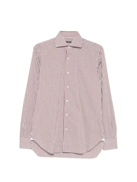 Cămașă Barba cu dungi maro