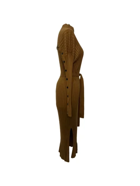 Cu centură rochie Proenza Schouler tricotate maro