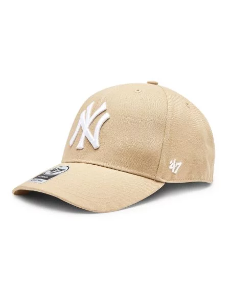 Καπέλο Jockey 47 Brand MLB New York Yankees MVP SNAPBACK Khaki λευκό