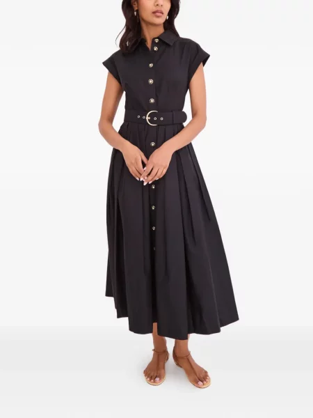 Cu centură rochie midi Cara Cara negru