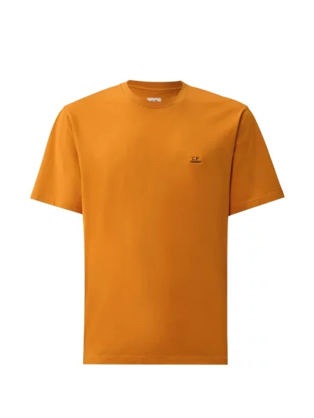 Tricou C.p. Company cu mâneci scurte din jerseu cu autograf portocaliu