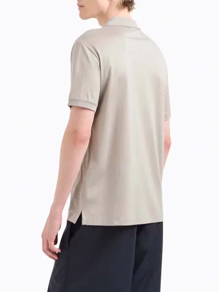 Поло Emporio Armani из лиоцела бежевое
