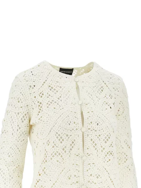 Cardigan Emporio Armani alb