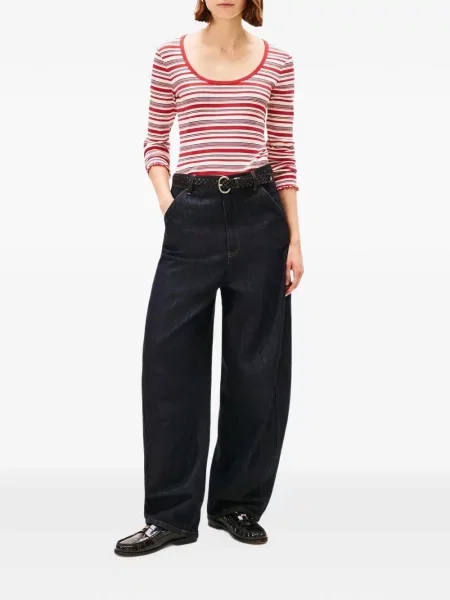 Tricou Tommy Hilfiger cu dungi roșu