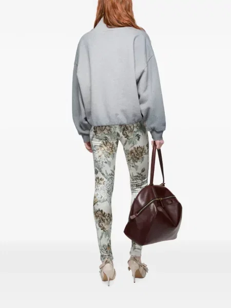 Fleecová fleecová mikina Acne Studios s autogramem šedá