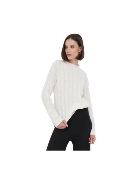 United Colors Of Benetton Sweter Biały beżowy