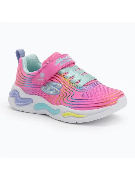 Детски обувки SKECHERS S-Lights Wavy Beams pink/multi розово