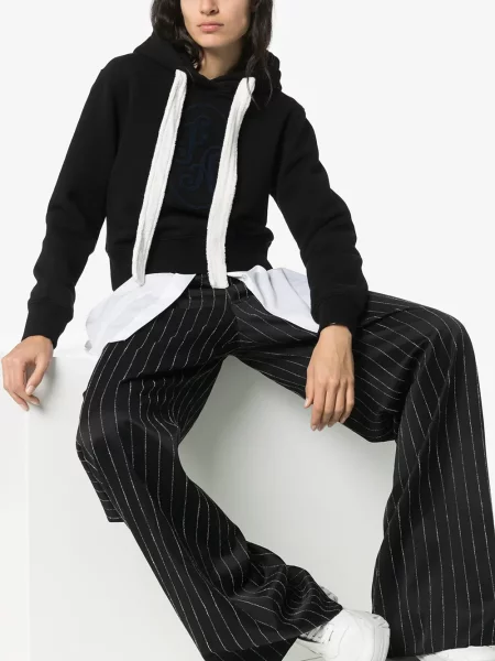 Hanorac cu glugă Palm Angels cu broderie negru