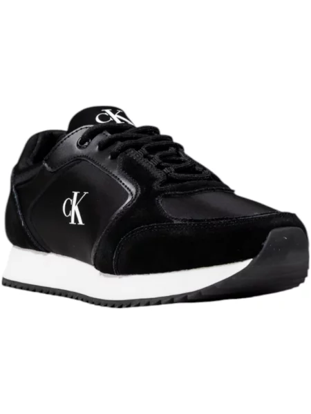 Calvin Klein Jeans Tenisice Runner Laceup Sock Mg Nylon Mix crna