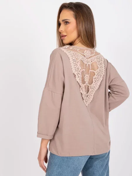 Bluză Fashionhunters bej