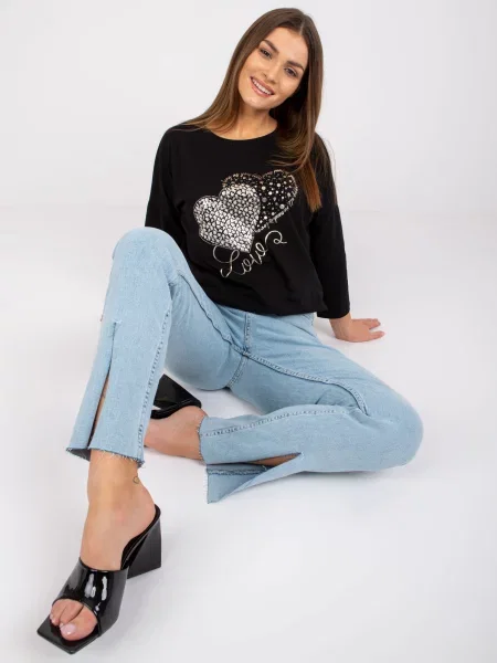 Bluză Fashionhunters negru