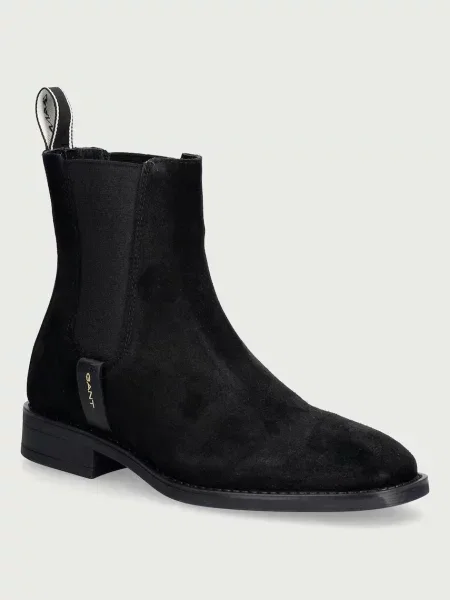 Gant боти челси дамски от велур Fayy черно