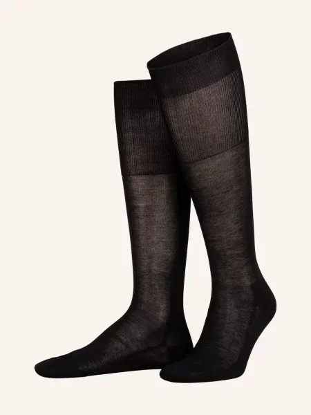 Falke Podkolanówki Luxury No. 9 schwarz czarne