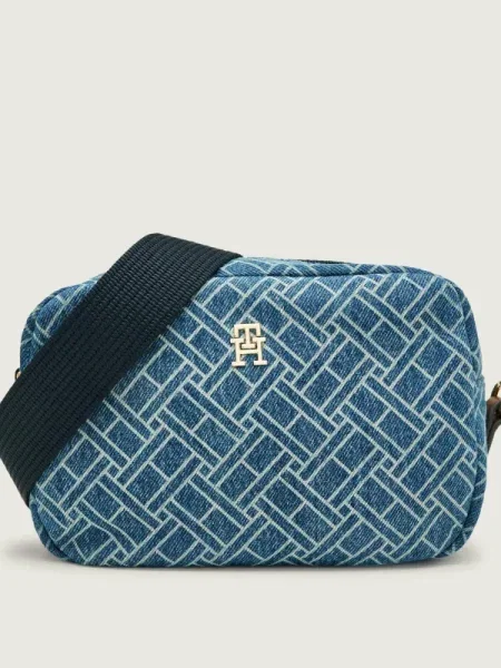 Táska Tommy Hilfiger Popette Camera Bag Denim Flag kék