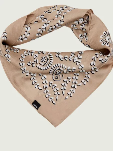 Fular Boss Black de mătase negru