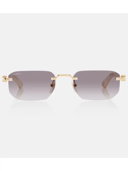 Ochelari de soare Cartier Eyewear Collection alb