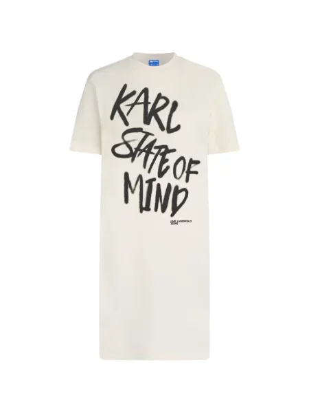 Rochie din denim Karl Lagerfeld Jeans cu imagine