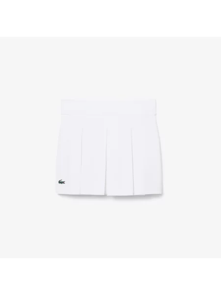 Lacoste Spódnica Tenisowa Ultra Dry Z Wewnętrznymi Szortami biała