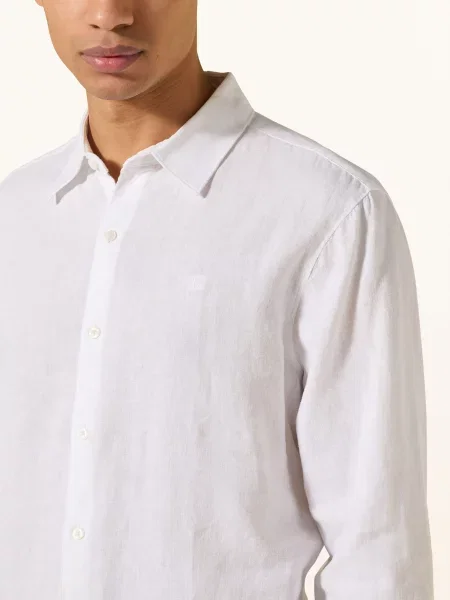 Calvin Klein Košile Classic Fit S Lnem bílá
