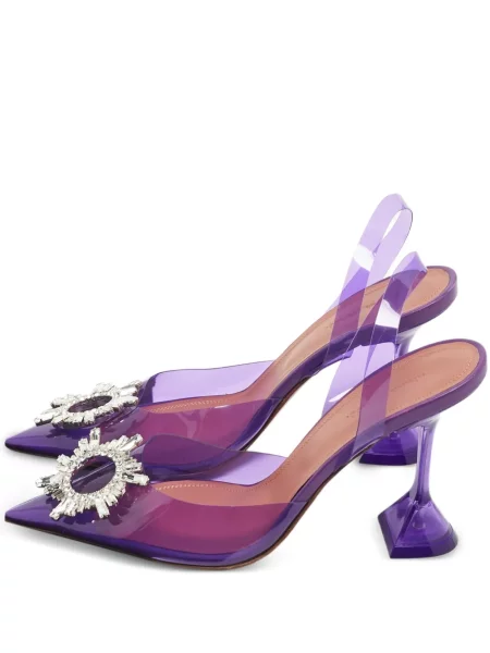 Pantofi cu toc Amina Muaddi violet