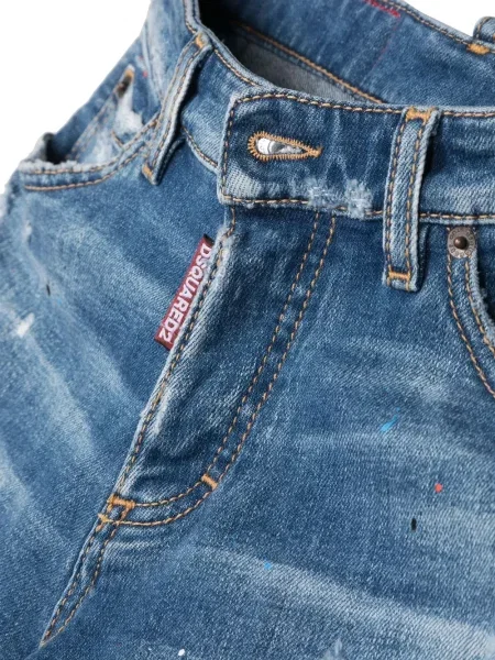 Szorty jeansowe dziecięce Dsquared2 niebieskie