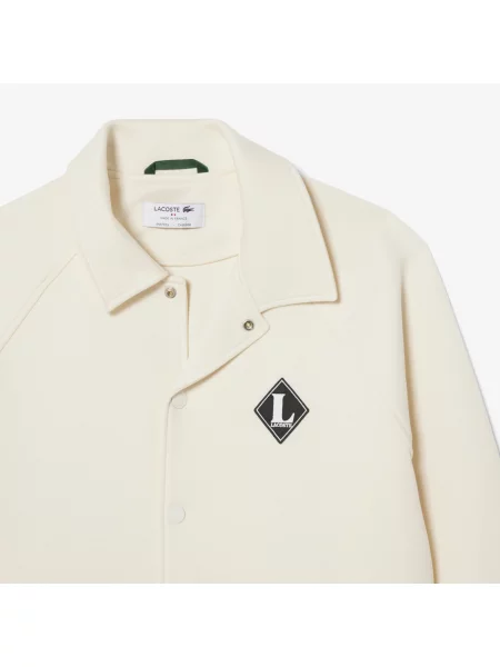 Lacoste Kurtka Bomber Classic Fit Kremowa Kremowy