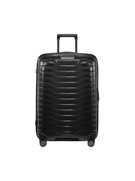 Lniana walizka Samsonite czarna