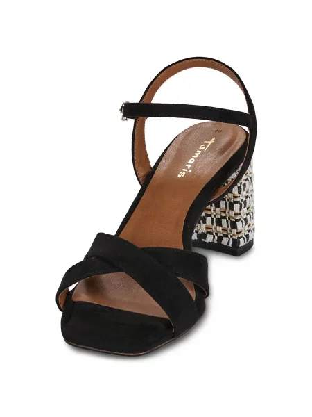 Tamaris Sandale auriu alb negru
