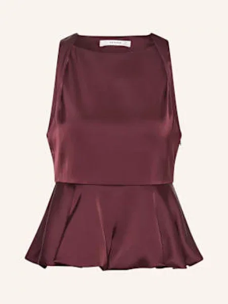 Saténové tričko Gestuz červené