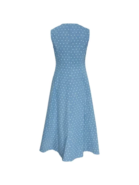 Rochie midi Carolina Herrera cu buline albastru