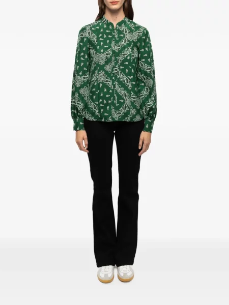 Cămașă Zadig&voltaire de mătase verde