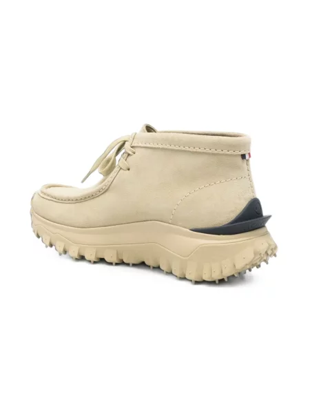 Botki Moncler skórzane beżowe