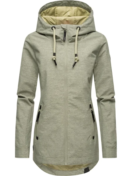 Ragwear Prehodna jakna Zuzka kaki / pastelno zelena črna
