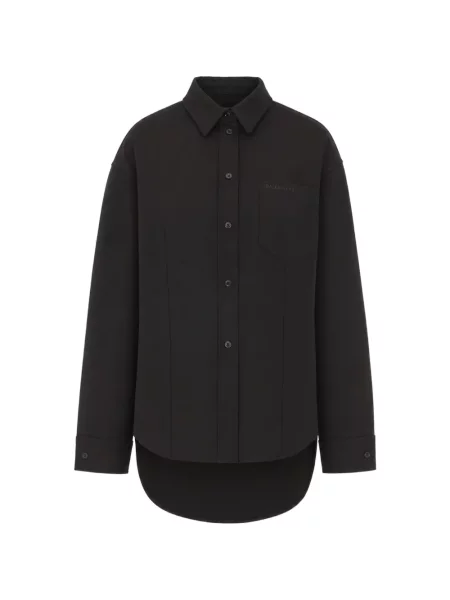 Cămașă Balenciaga cu broderie negru