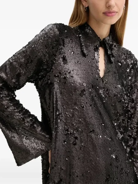 Rochie mini Bruuns Bazaar cu paiete de costum negru